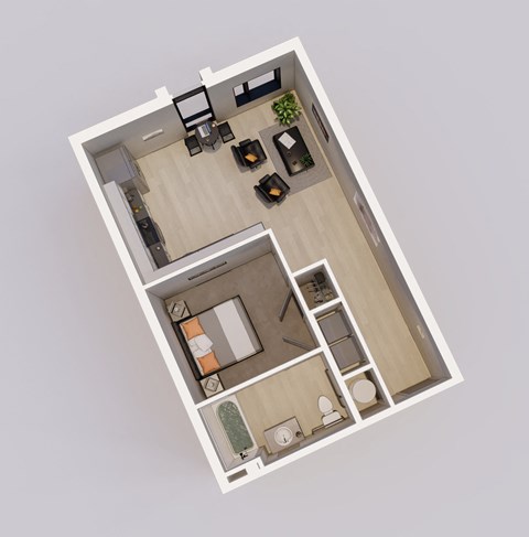 Unit E ADA floor plan